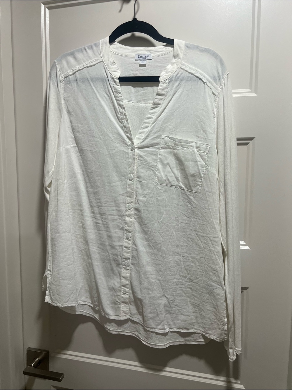 Splendid White Lightweight Button-Front Shirt